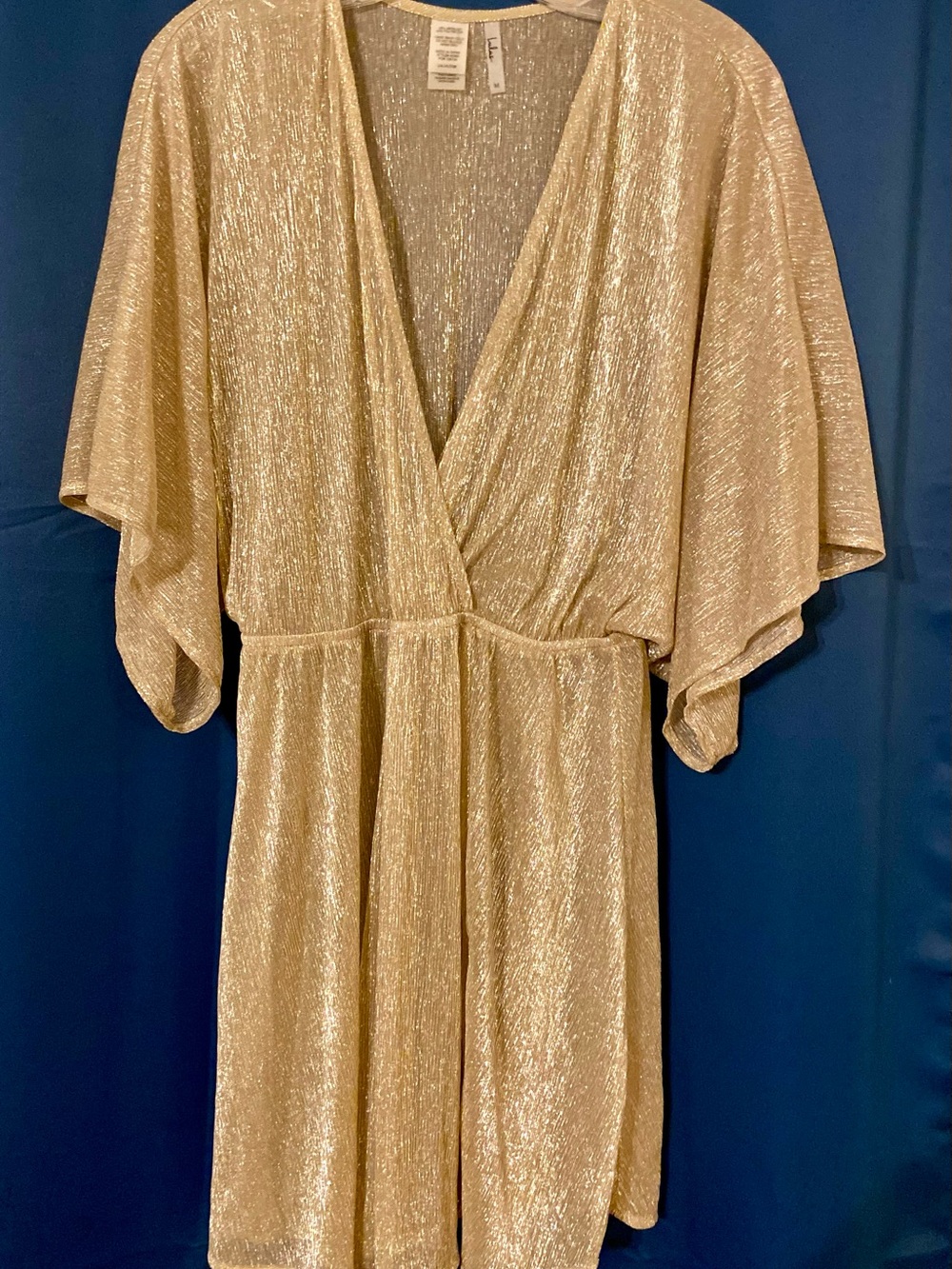 Lulu's Gold Metallic Sheer Cover Up